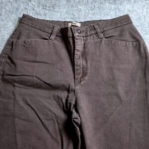 Lee Women's 10M Relaxed Fit High Rise Brown Cotton Blend Jeans Straight‎ Leg
